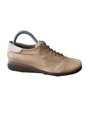 Kenneth Cole of New York tan&brown leather bowling Y2K lace up loafer W Sz 8.5